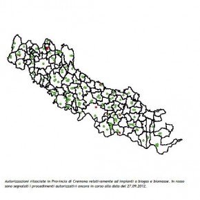 Autorizzazioni rilasciate dalla provincia di Cremona su impianti biogas / biomasse